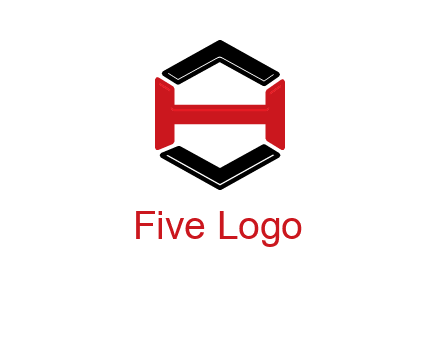 hexagon formed with letter H