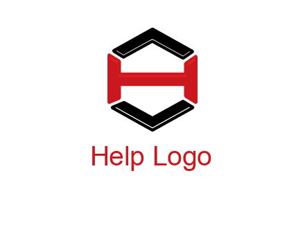 hexagon formed with letter H