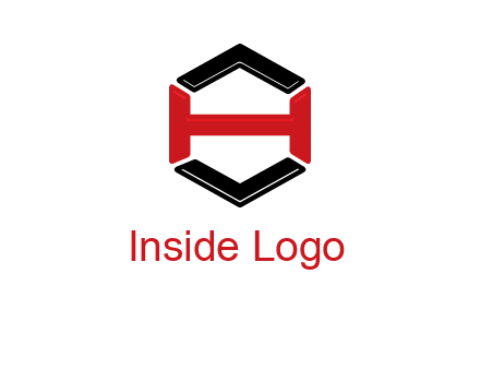 hexagon formed with letter H