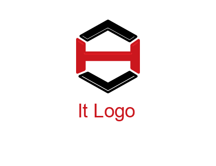 hexagon formed with letter H