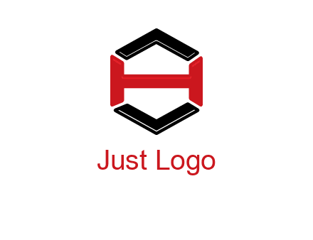 hexagon formed with letter H