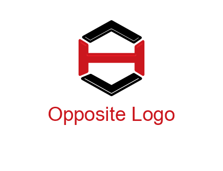 hexagon formed with letter H