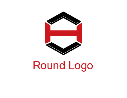 hexagon formed with letter H