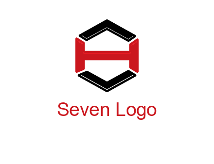 hexagon formed with letter H
