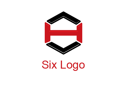 hexagon formed with letter H