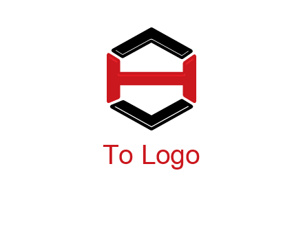 hexagon formed with letter H