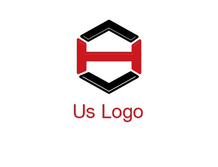 hexagon formed with letter H