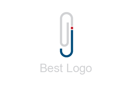 paper clip forming a J