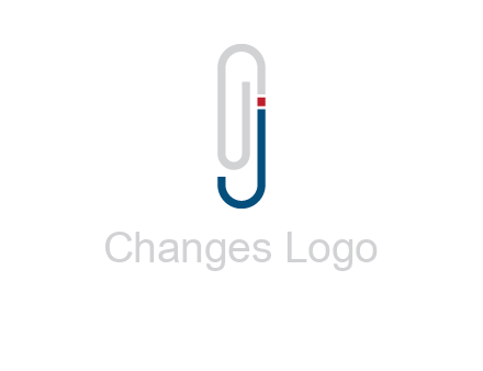 paper clip forming a J