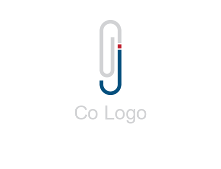 paper clip forming a J