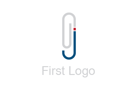 paper clip forming a J