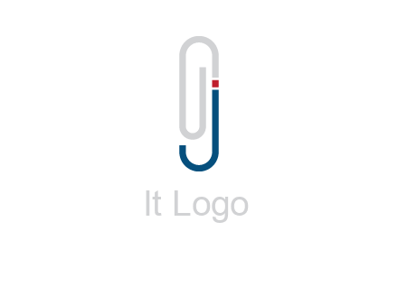 paper clip forming a J