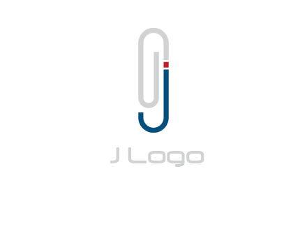 paper clip forming a J