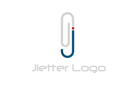 paper clip forming a J