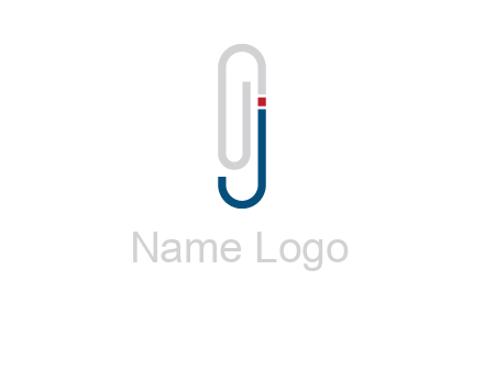 paper clip forming a J