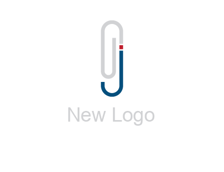 paper clip forming a J