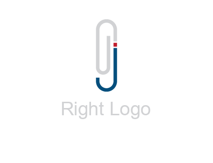 paper clip forming a J