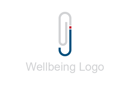 paper clip forming a J