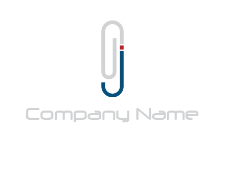 paper clip forming a J