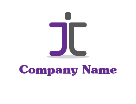 lowercase letters J and T