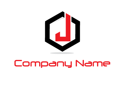 letter J inside a hexagonal logo