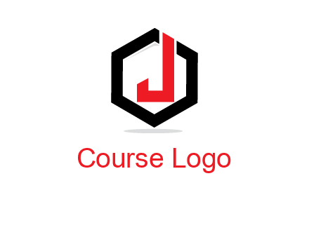 letter J inside a hexagonal logo