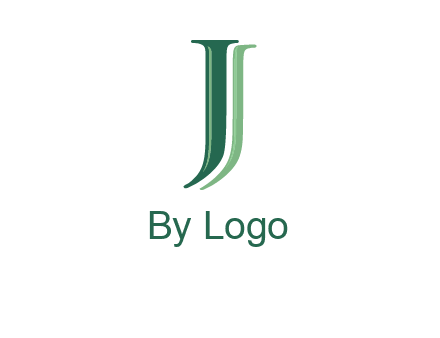 letter J with shadow