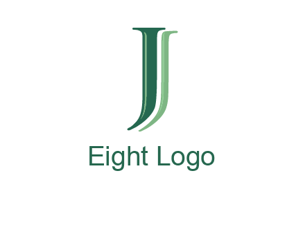 letter J with shadow