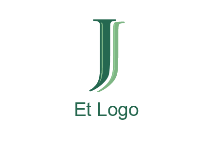 letter J with shadow