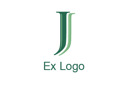letter J with shadow