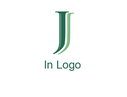 letter J with shadow