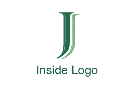 letter J with shadow