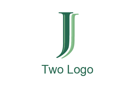 letter J with shadow