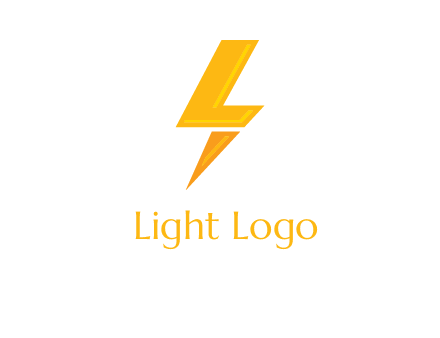 lightening flash forming an L