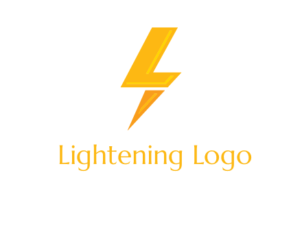 lightening flash forming an L