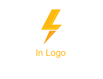 lightening flash forming an L