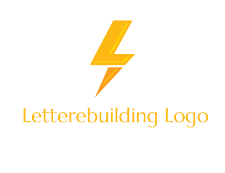 lightening flash forming an L