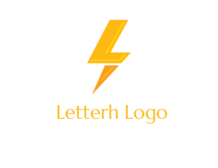 lightening flash forming an L
