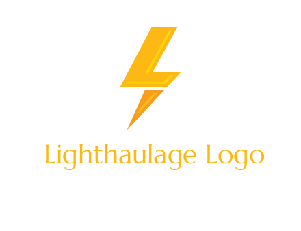 lightening flash forming an L