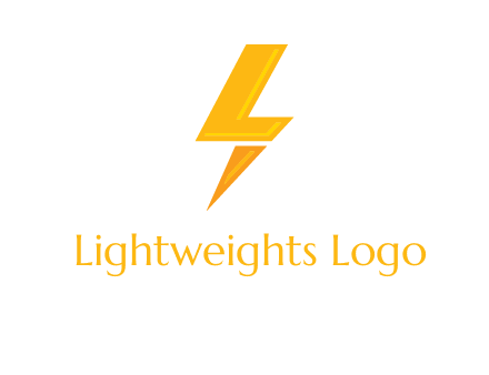lightening flash forming an L