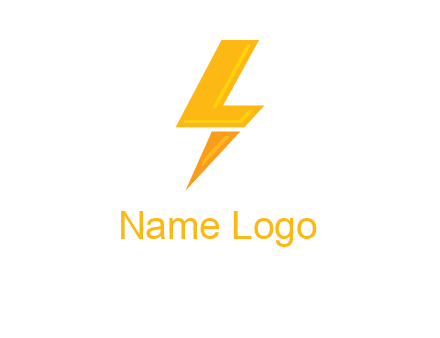 lightening flash forming an L