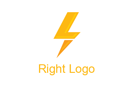 lightening flash forming an L