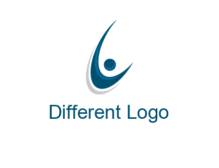 stick figure forming letter L or C
