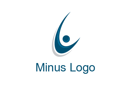 stick figure forming letter L or C