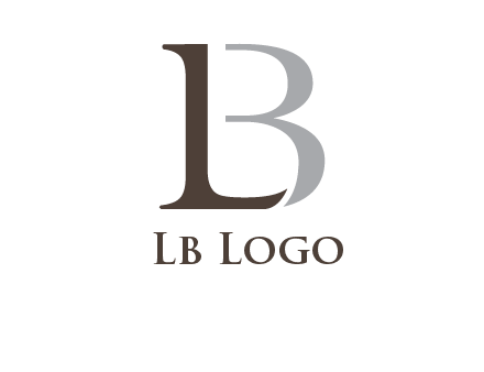 letters L and B logo