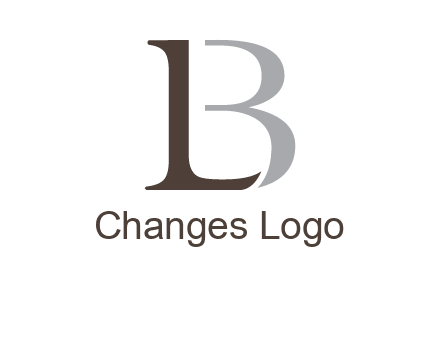letters L and B logo