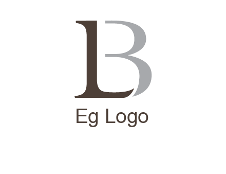 letters L and B logo