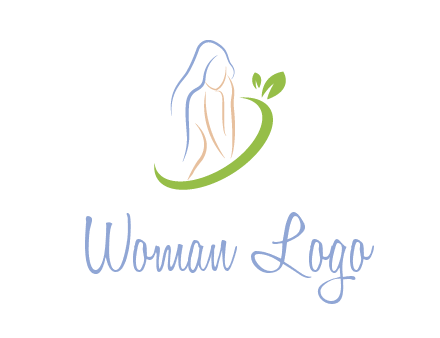 swoosh around woman body spa logo