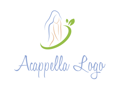 swoosh around woman body spa logo