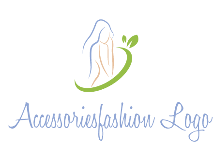 swoosh around woman body spa logo